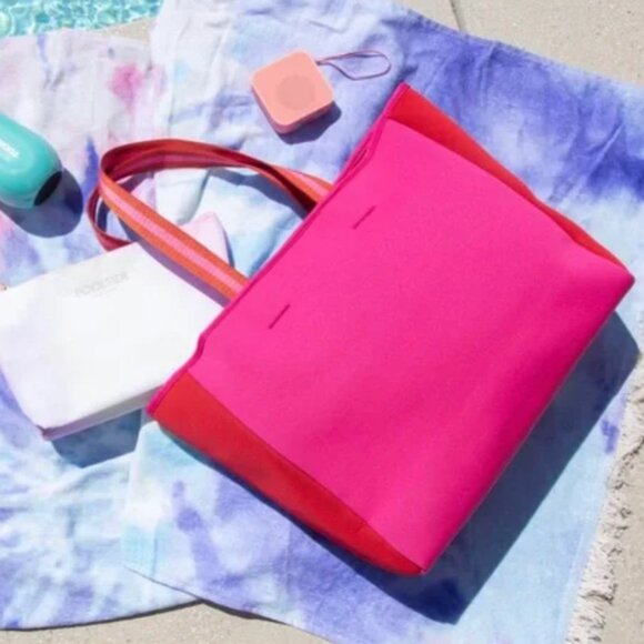 NWT Summersalt Neoprene Pink Beach Tote Bag - Picture 2 of 6